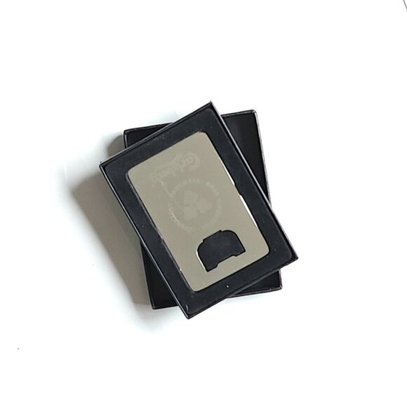 CARLSBERG Beer Bottle Opener BNIB Credit Card Size Opener Silver COPENHAGEN - Picture 4 of 7